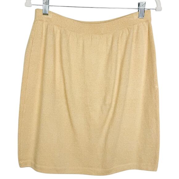 St. John Vintage Santana Knit Stretch Wool Blend Knee Length Pencil Skirt Sz 10 - Picture 2 of 9